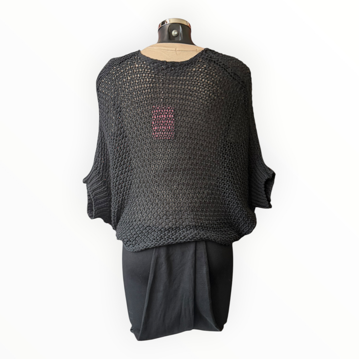 Lauren twist wrap layering jumper - Black