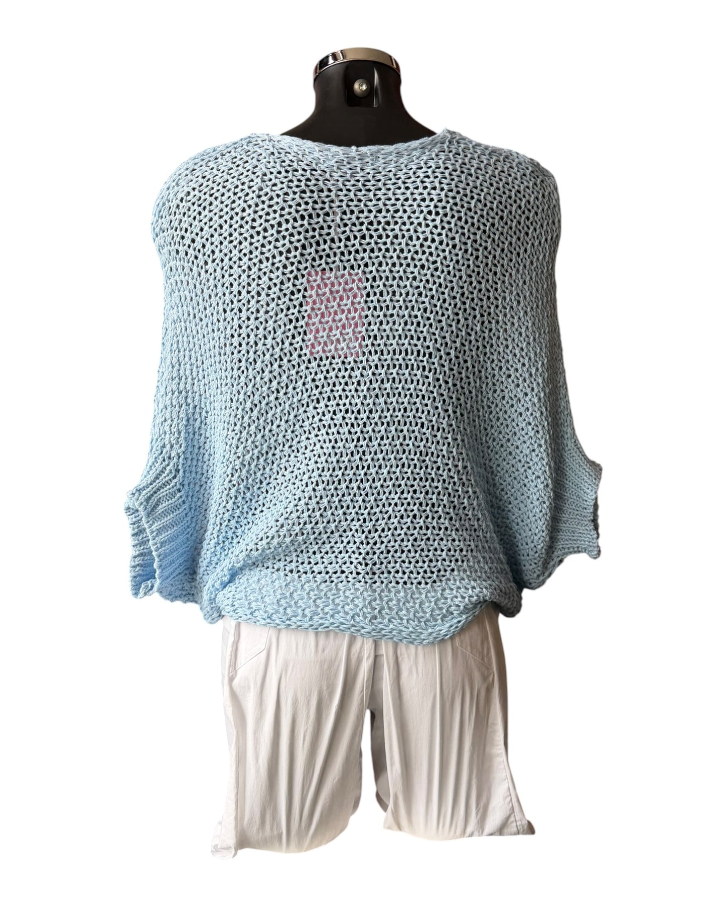 Lauren twist wrap layering jumper - blue