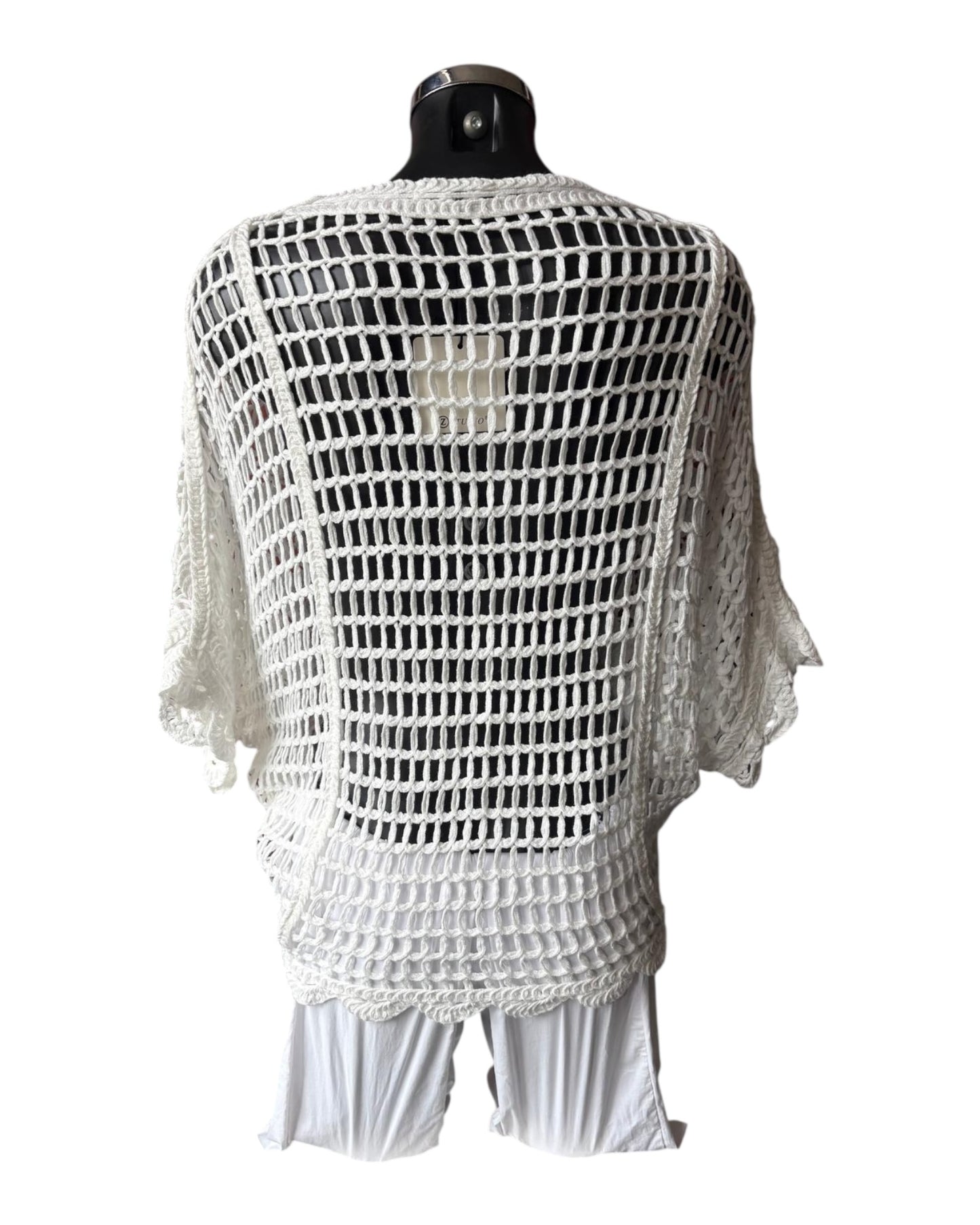 Nora v neck crochet top - Ivory
