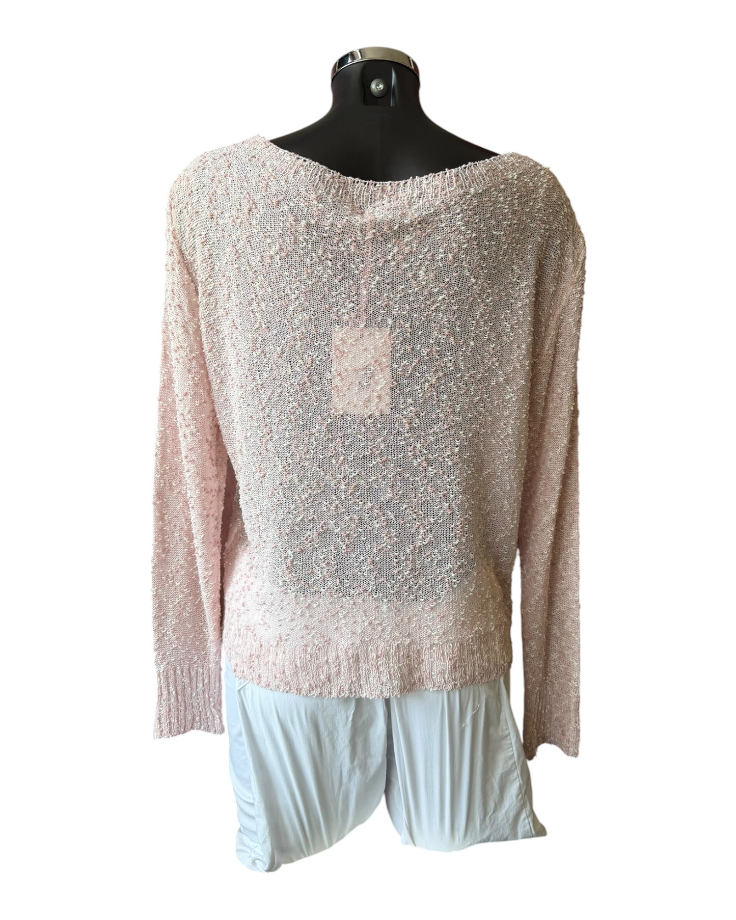 Eliza boucle knit lightweight jumper - Pink