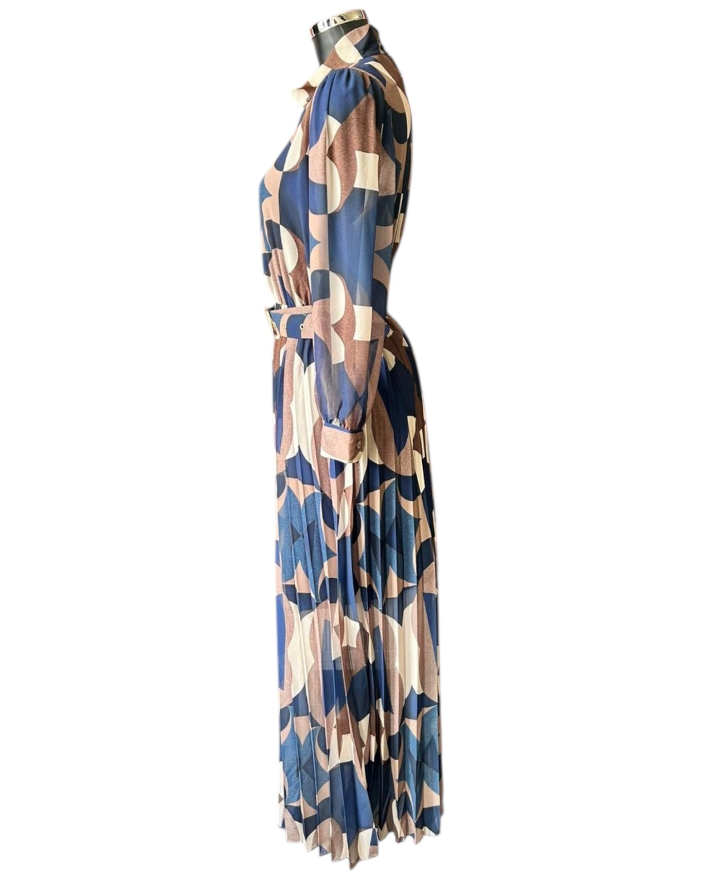 Bridgette geometric print dress - Navy mix