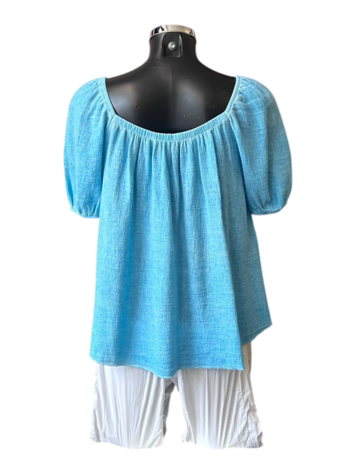 Casey range layered gypsy top - Aqua
