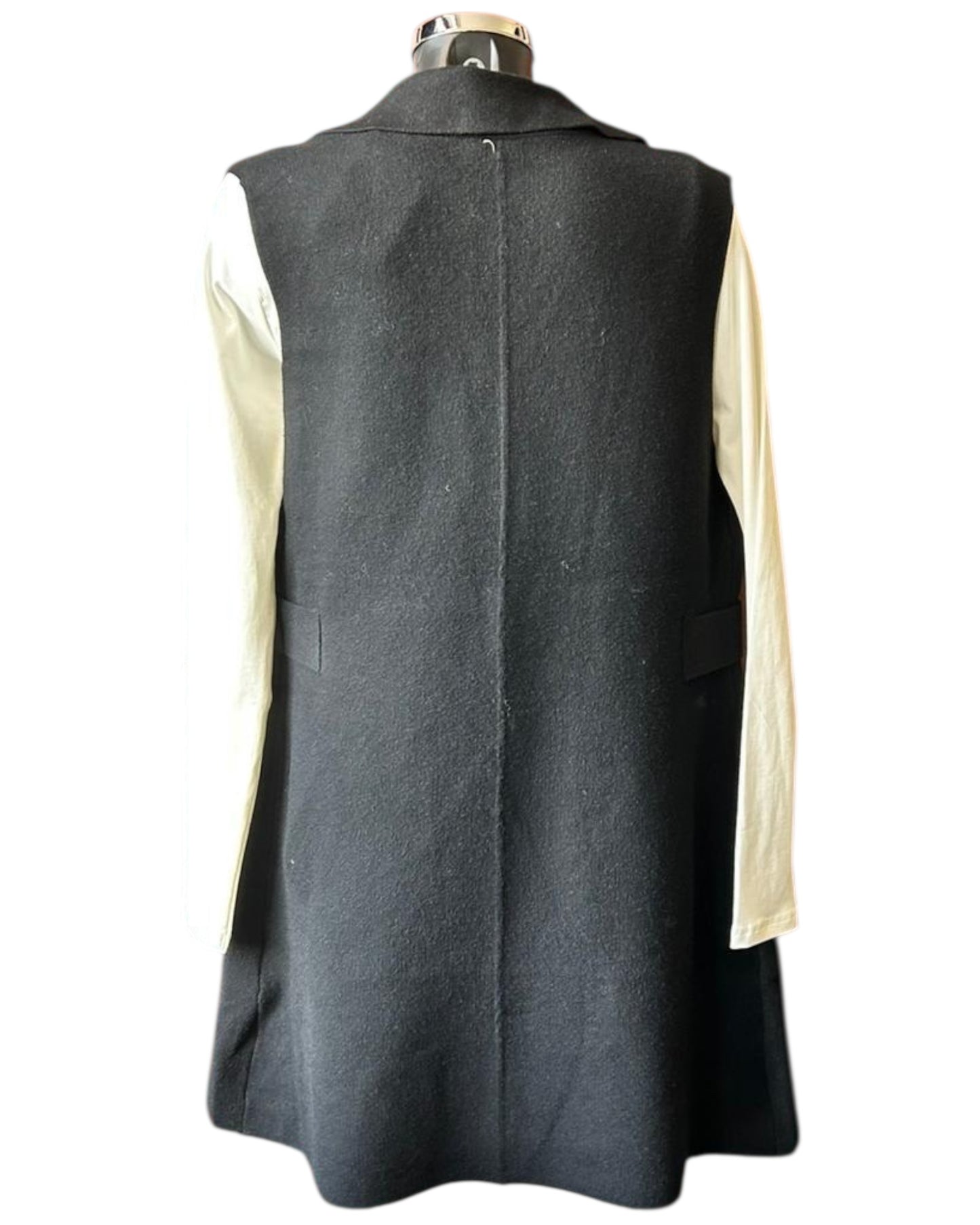 Marley black longer waistcoat