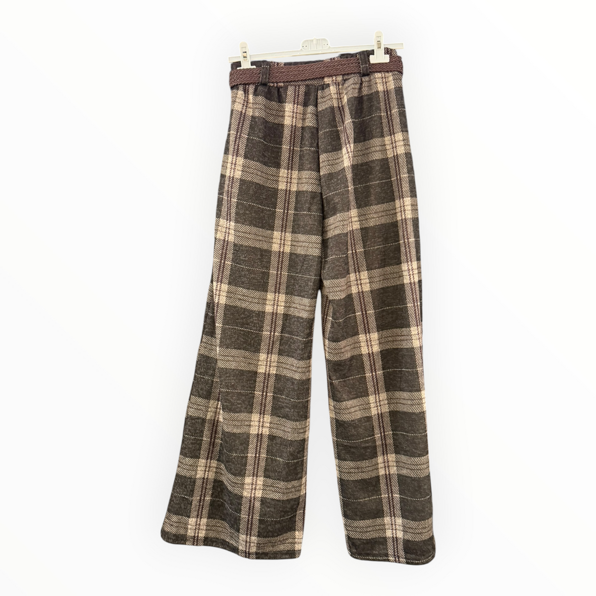 Tessa tartan wide leg trousers