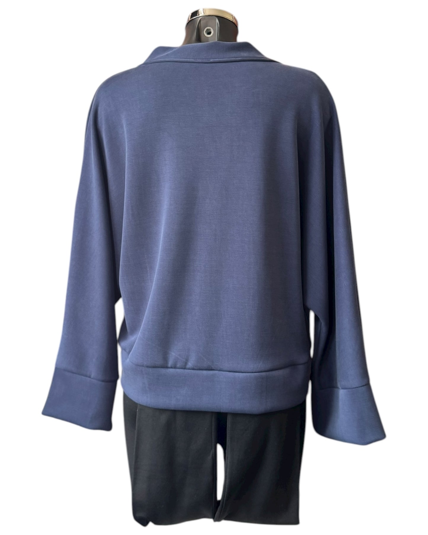 Lola gold button cardigan - Navy