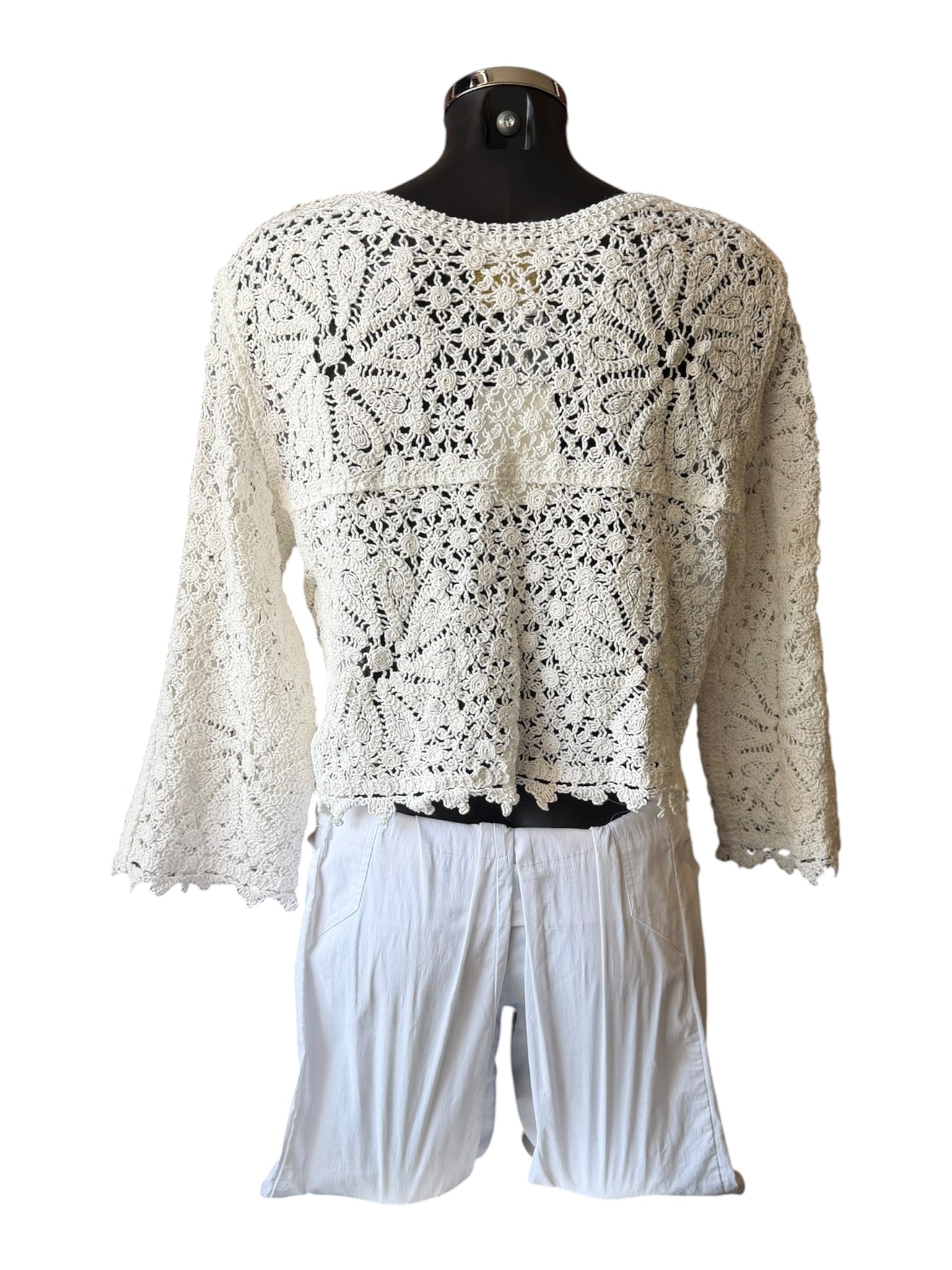 Alana crochet cardigan - white