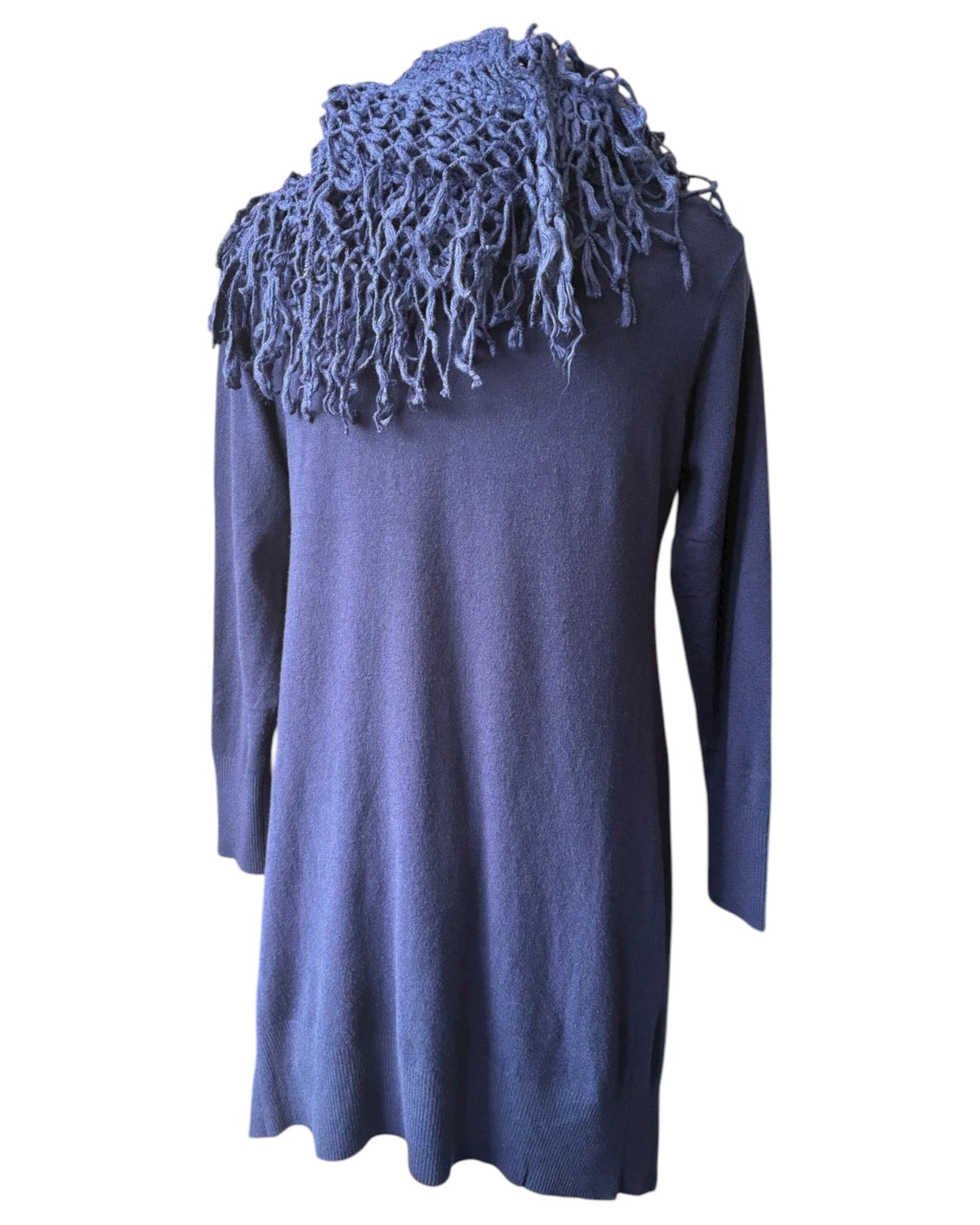 Penny fine knit tunic jumper & snood - Navy