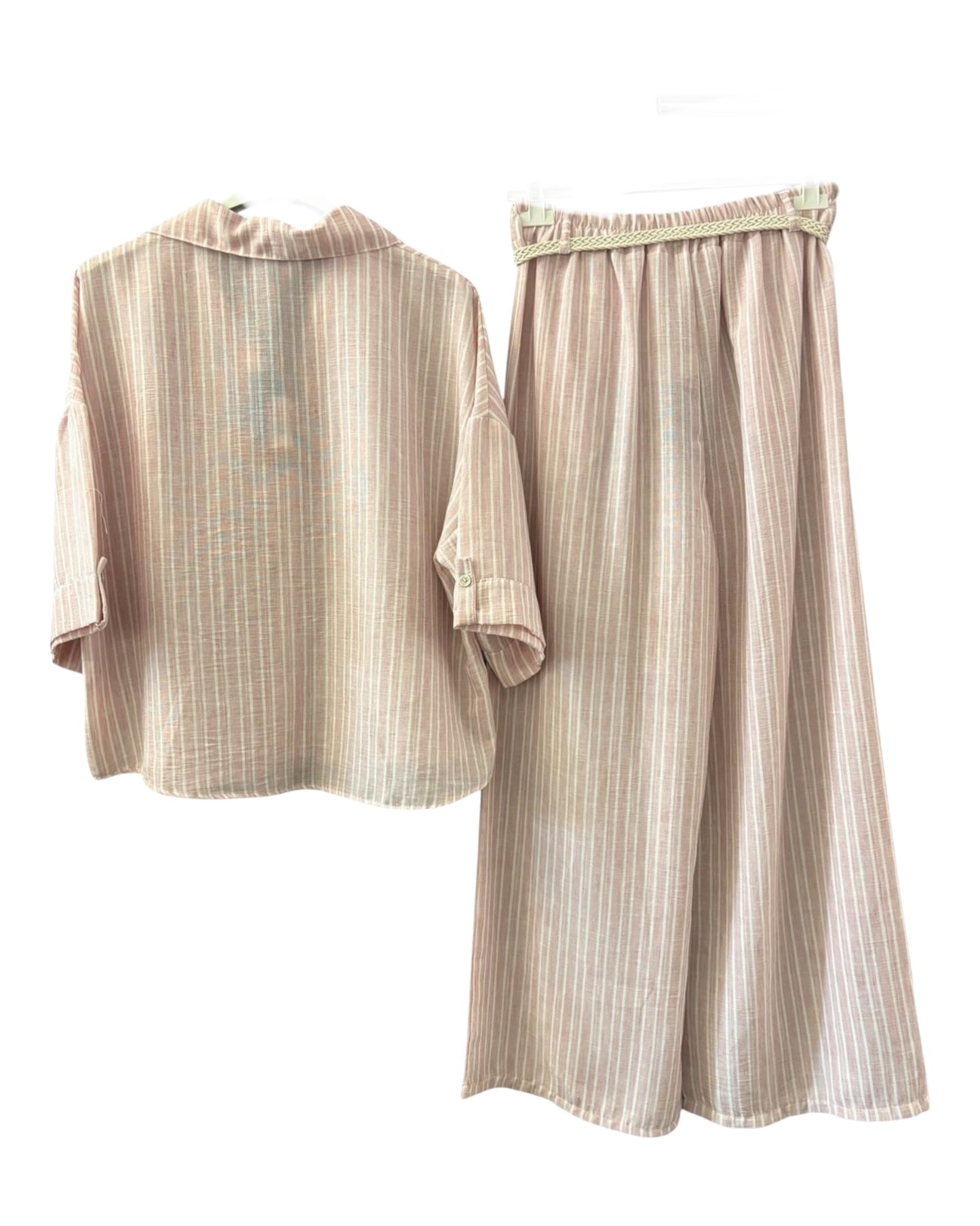 Elona striped co-ord trouser suit - Pink