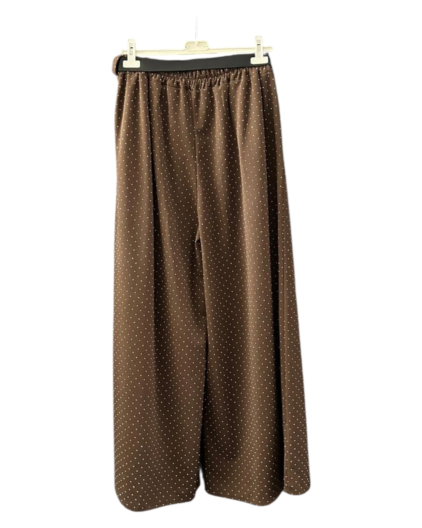 Charlie wide leg trousers - chocolate stud