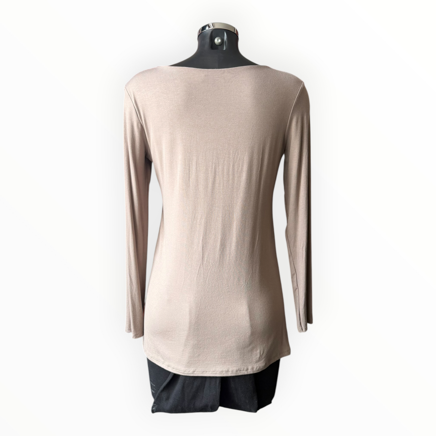Sasha basic scoop neck top - Taupe