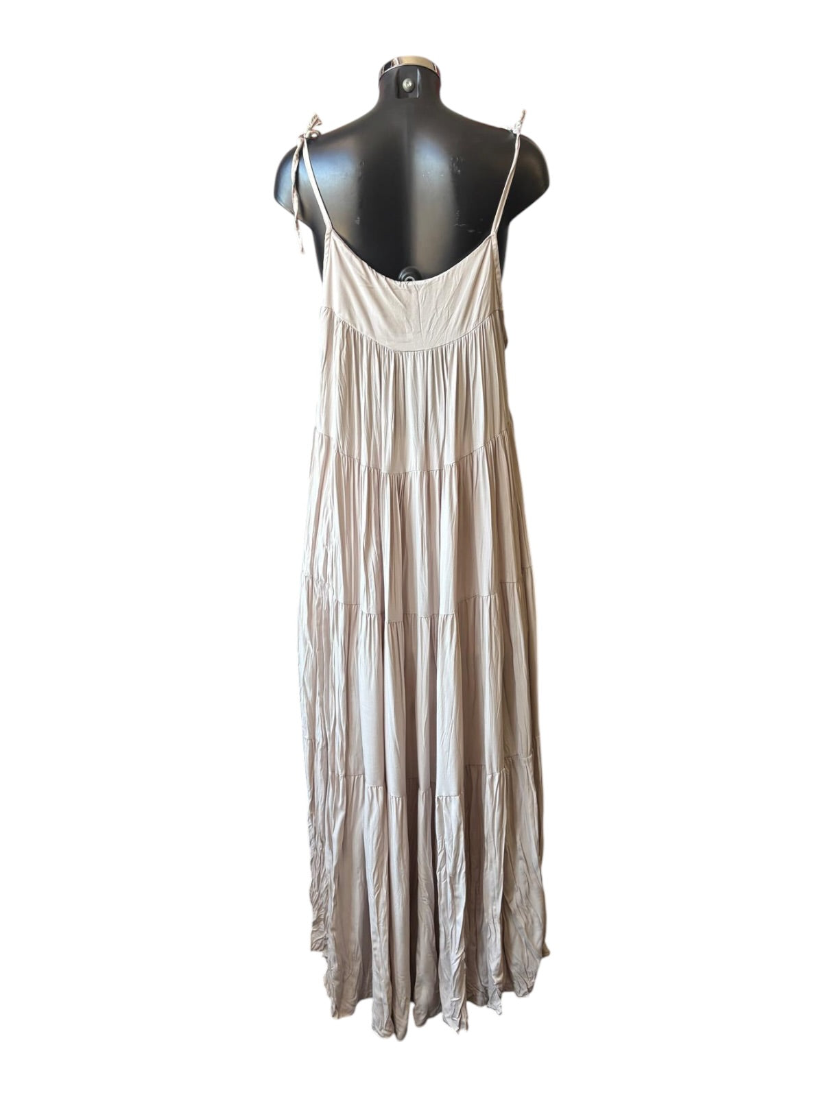 Sophie strappy tiered maxi dress - Taupe