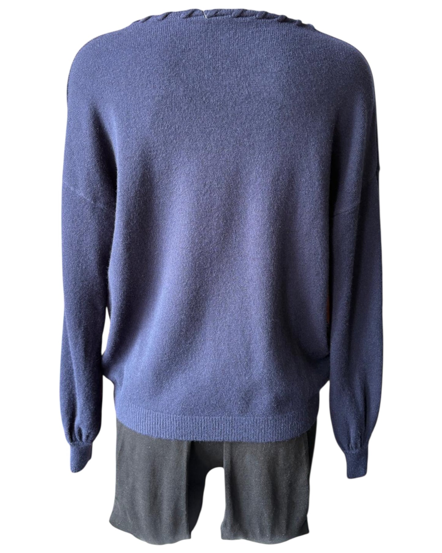 Imogen v neck super soft jumper - Navy