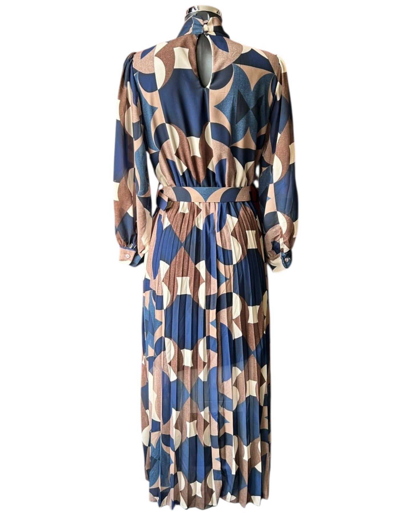 Bridgette geometric print dress - Navy mix