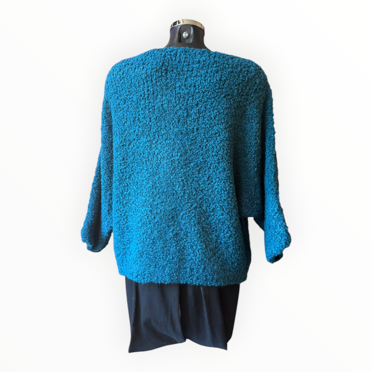 Harper slouchy boucle knit cardigan - Teal