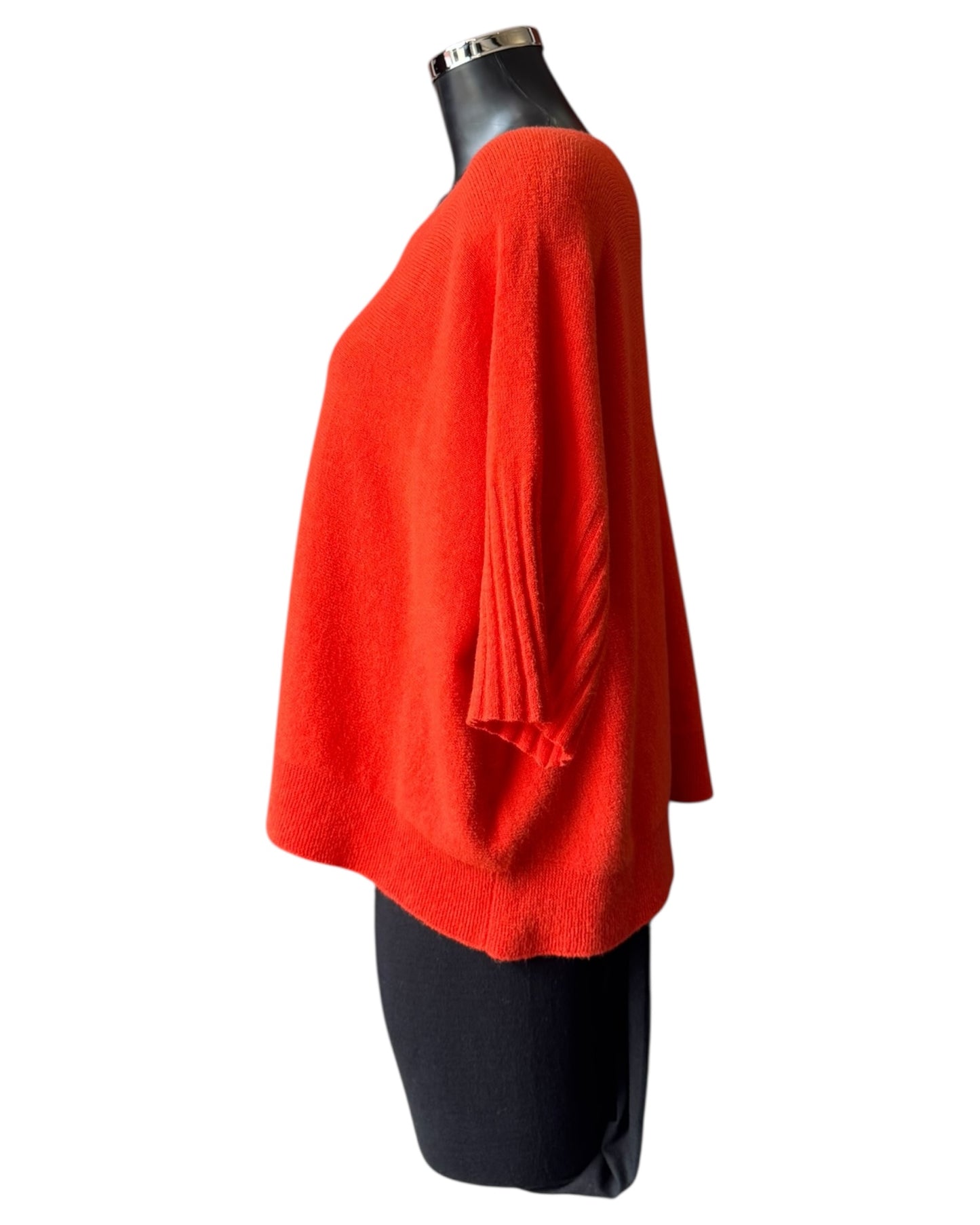 Morgan half sleeve boxy jumper - Orange