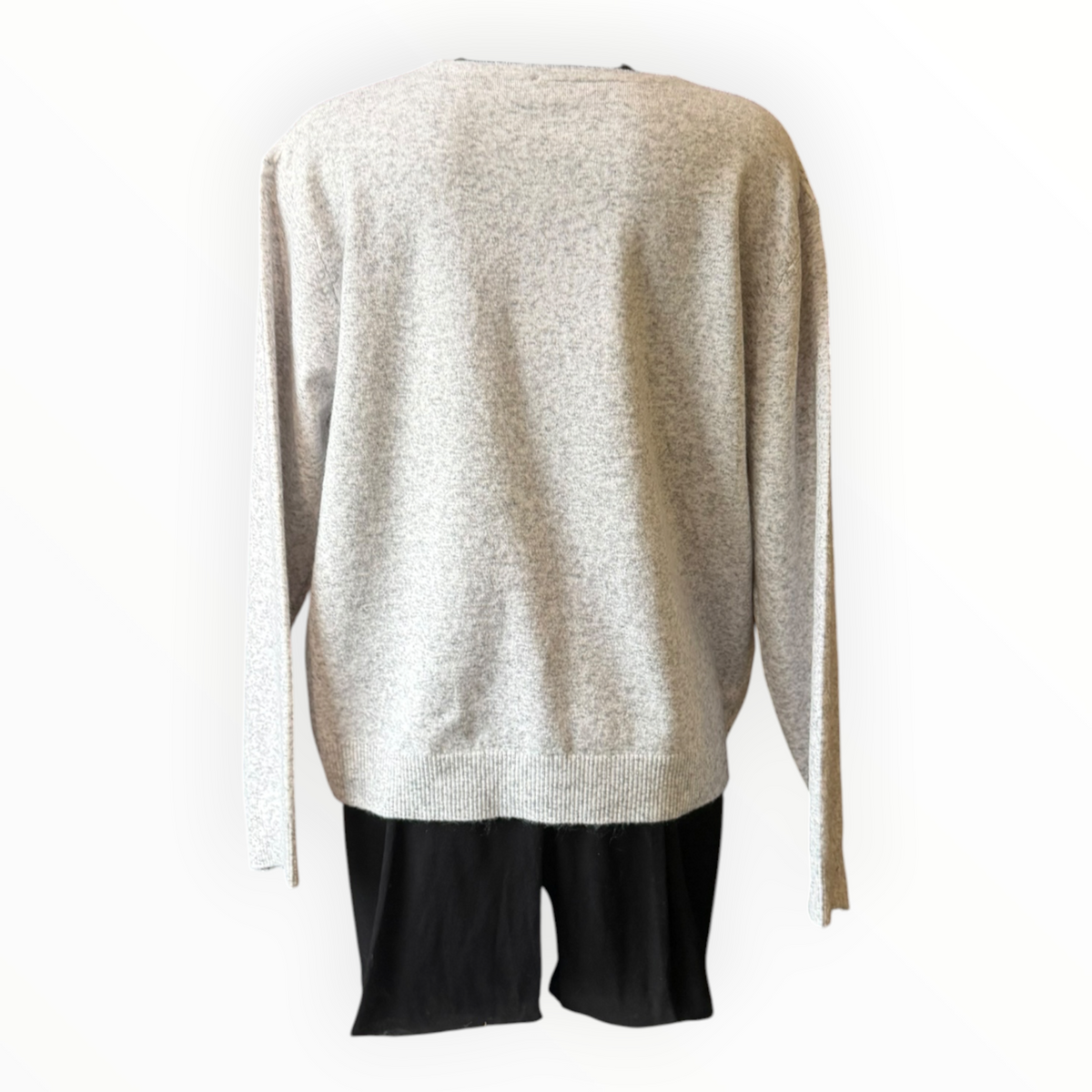 Freya fine knit v neck jumper - Grey