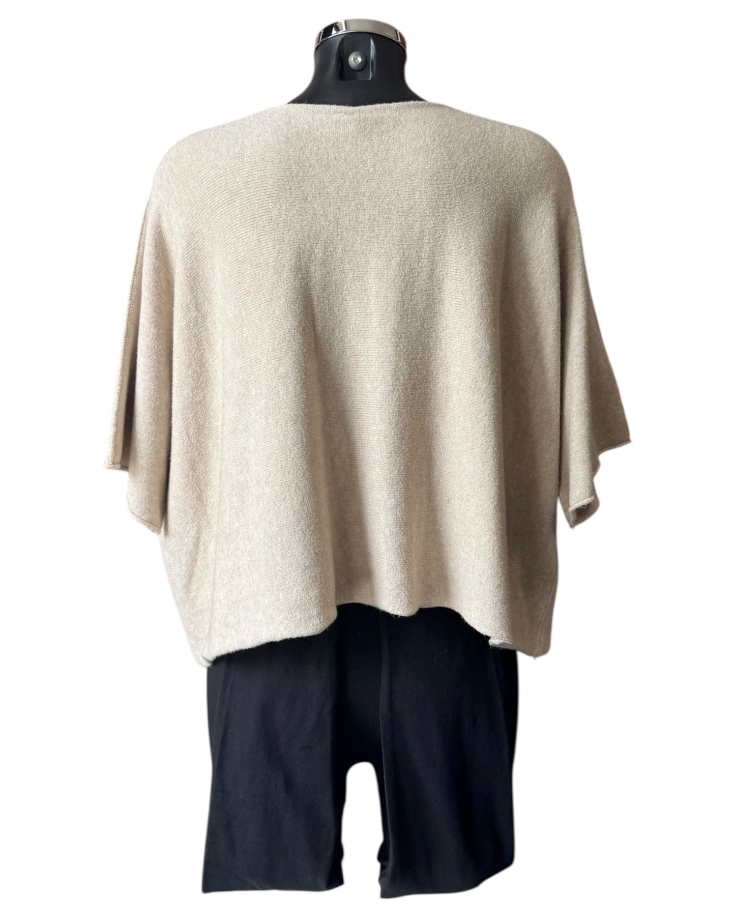 Abigail soft knit short boxy jumper - Beige