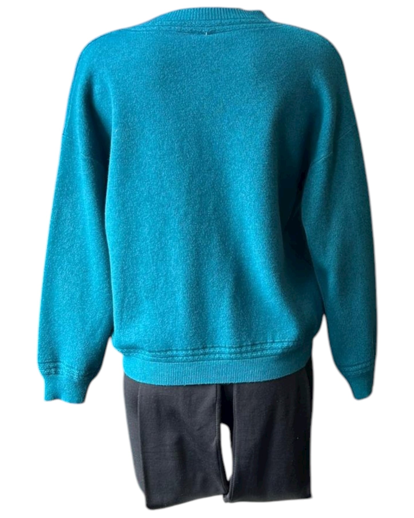 Toyah v neck stitched detail jumper - Teal