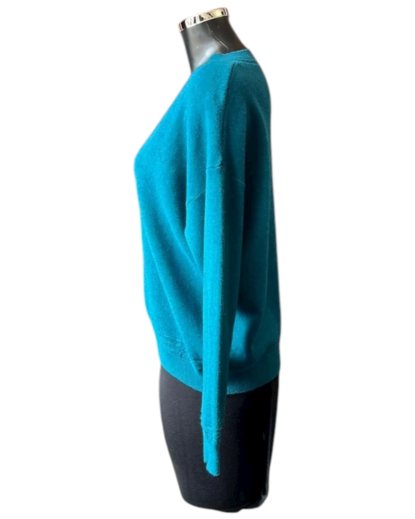Toyah v neck stitched detail jumper - Teal