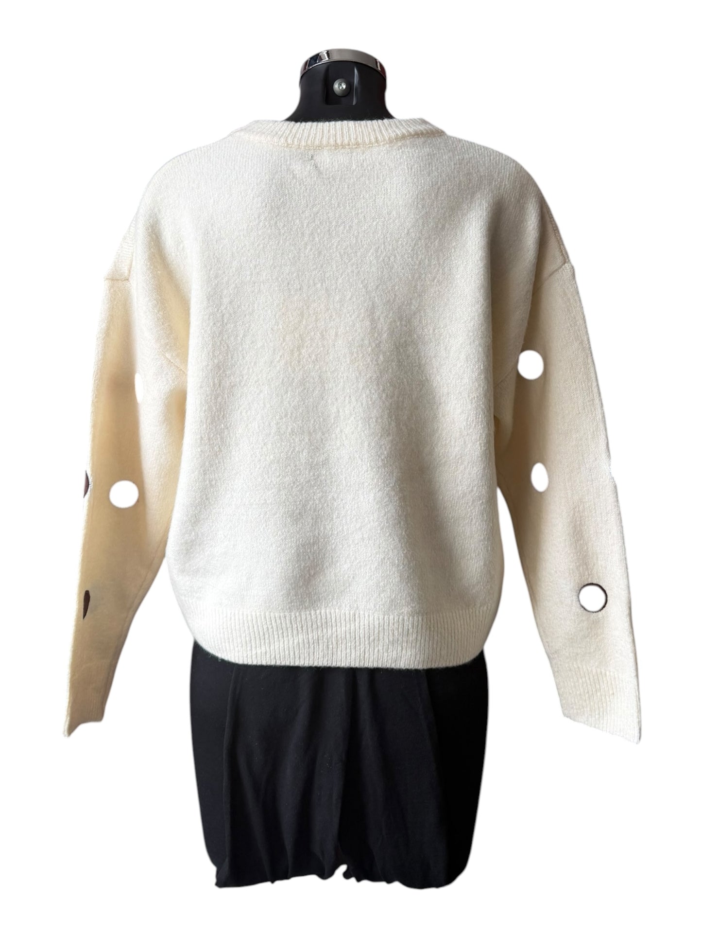 Gaynor crew neck polka dot jumper - Beige