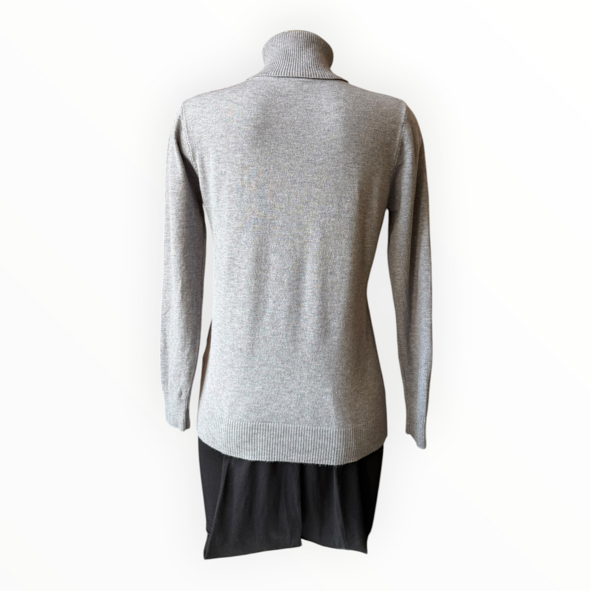 Zara fine knit polo neck - Grey