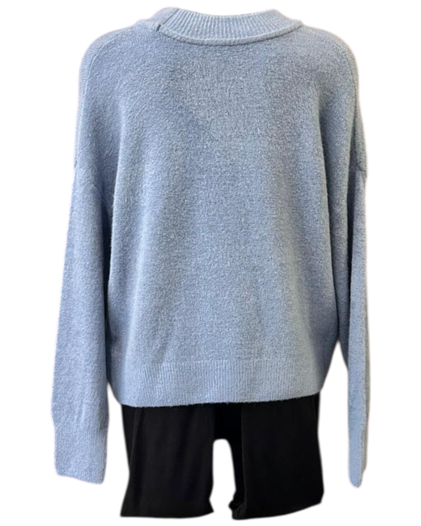Clara soft knit round neck jumper - Denim
