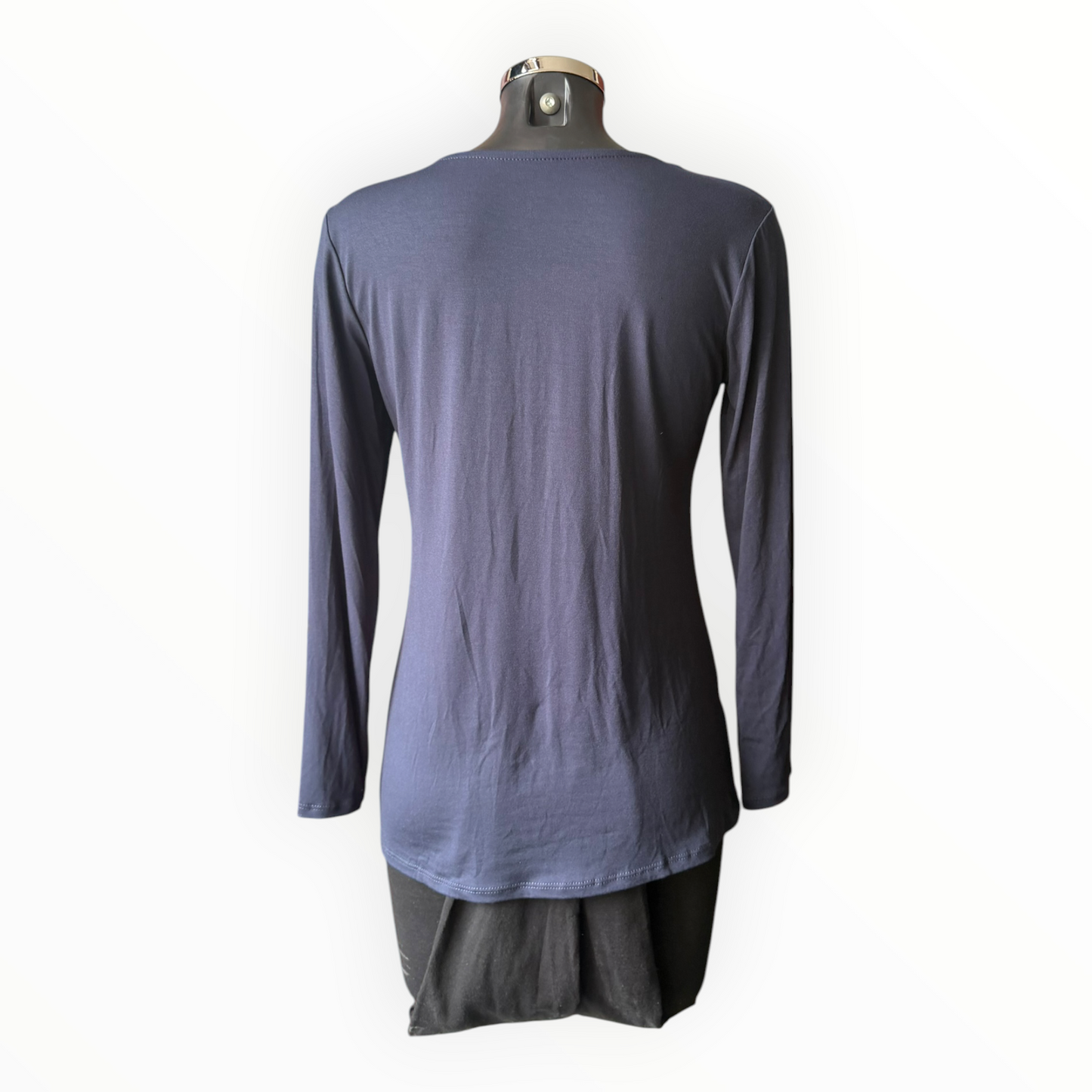 Sasha basic v neck top - Navy