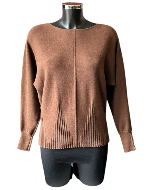 Lauren line detail jumper - Chocolate