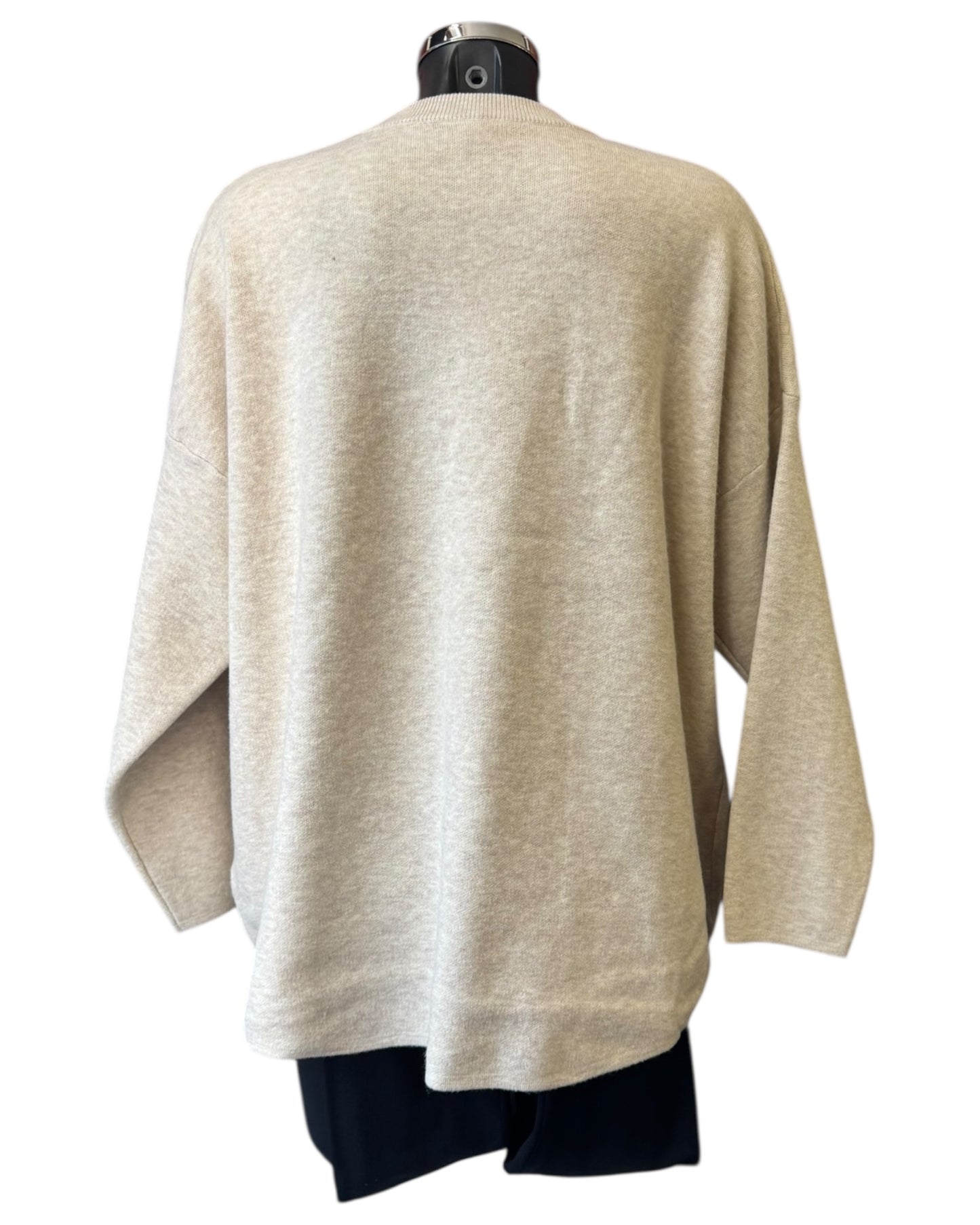 Brooke 2 pocket boxy jumper - Cream