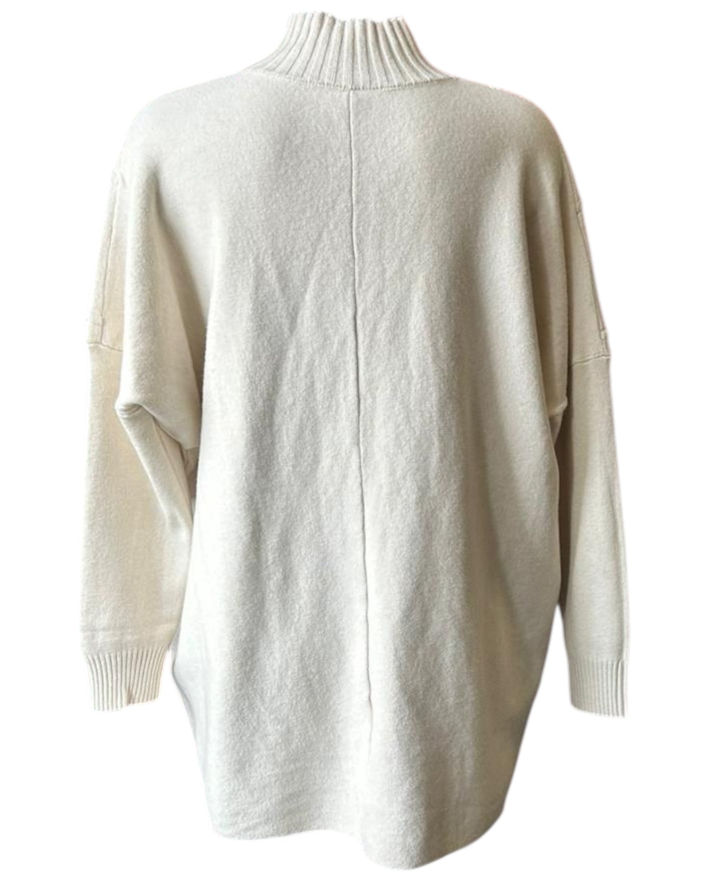 Courtney chevron knit turtle neck jumper - Cream