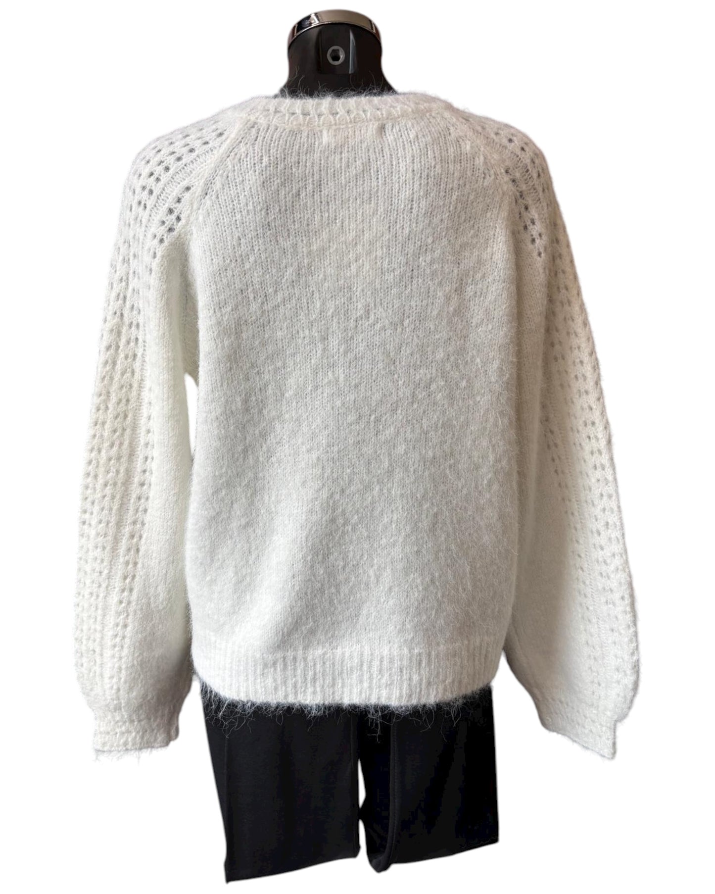 Darcy range heart shoulder jumper - winter white