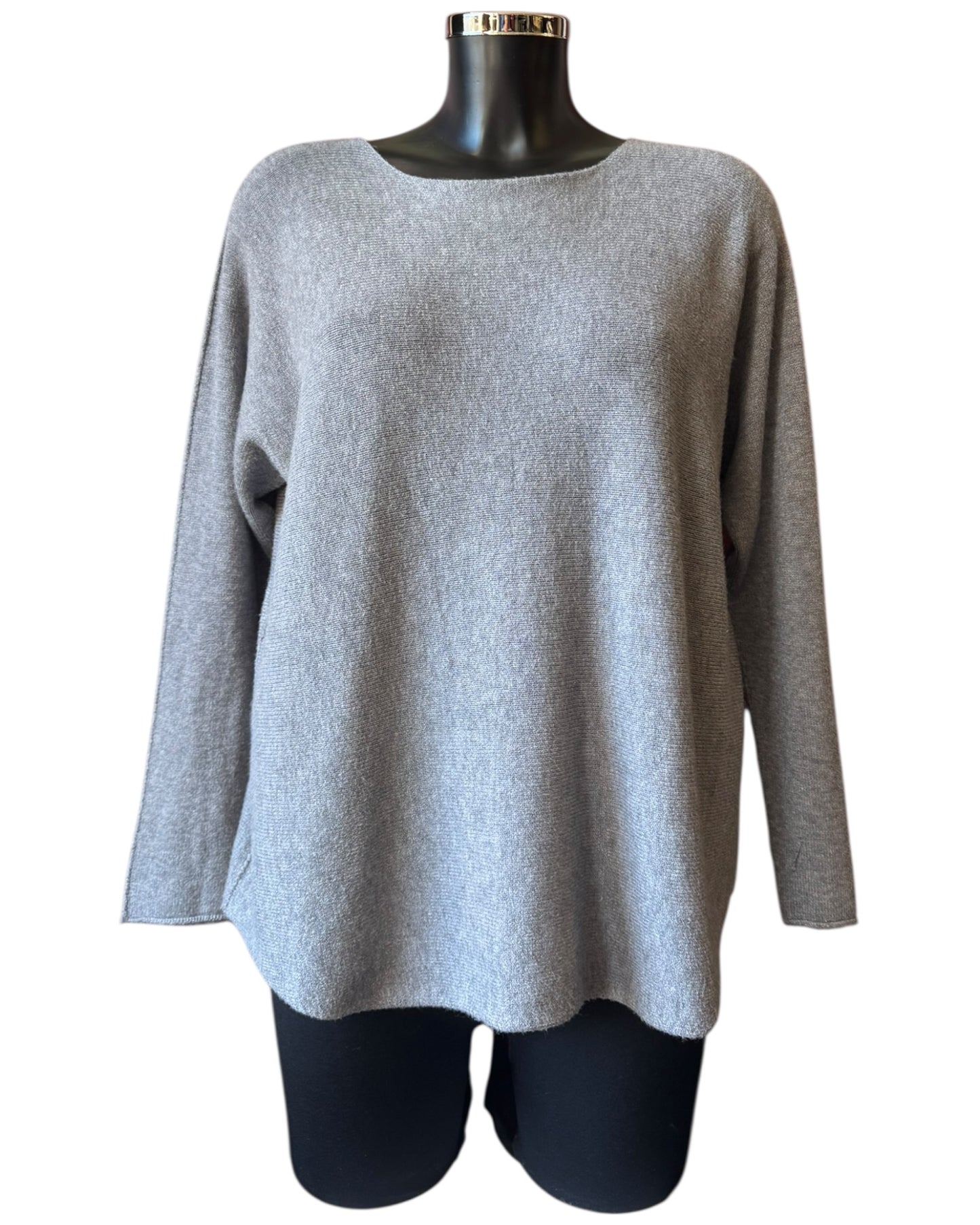 Toni short soft plain jumper - Grey