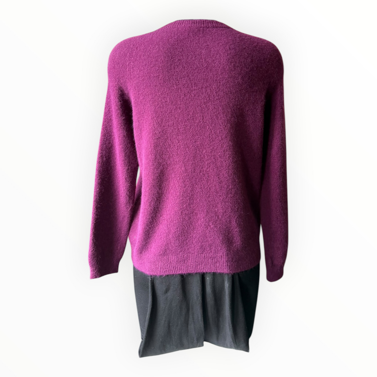 Laurie alpaca blend long sleeve jumper - Plum