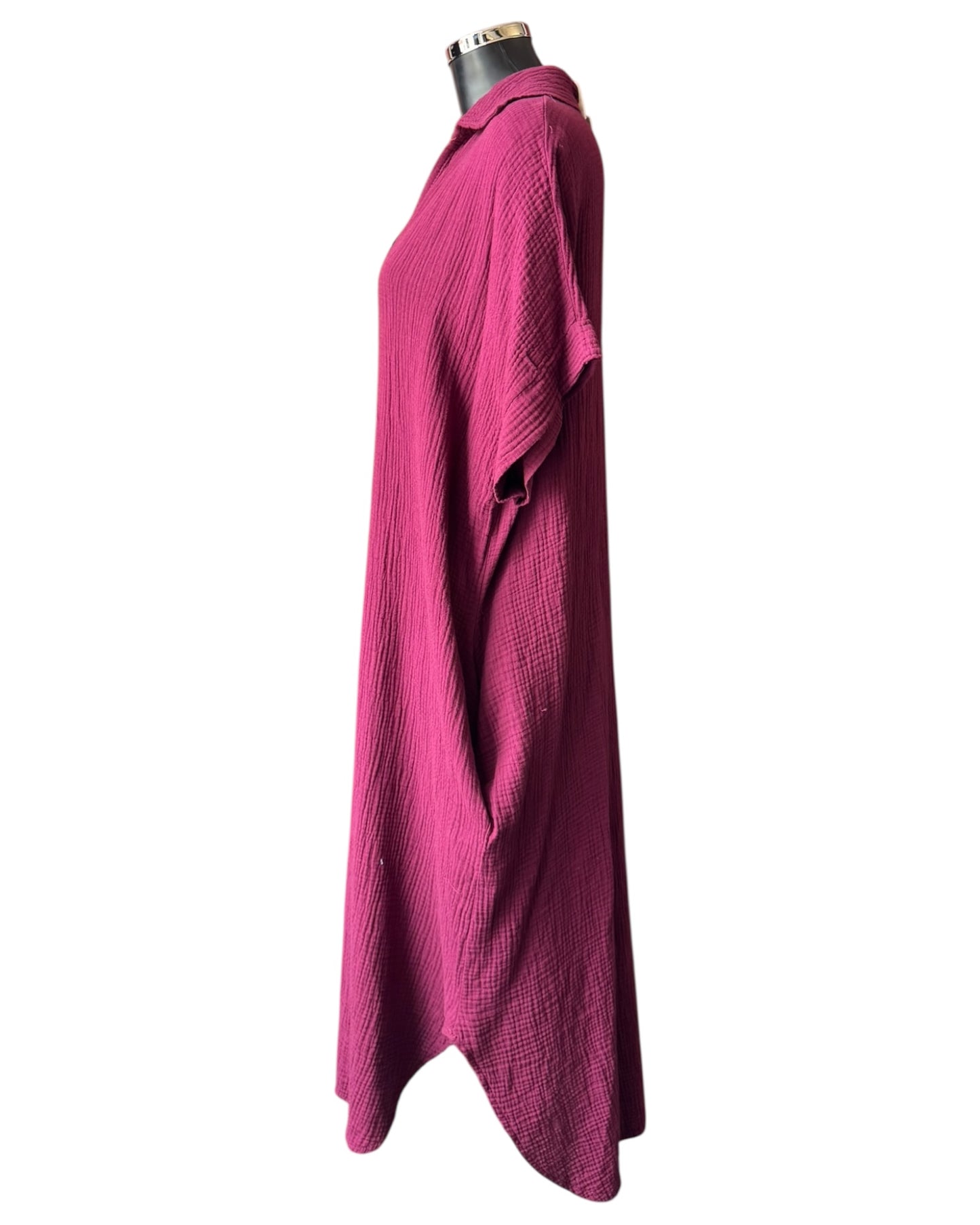 Tanya garza cotton cocoon dress - Bordeaux