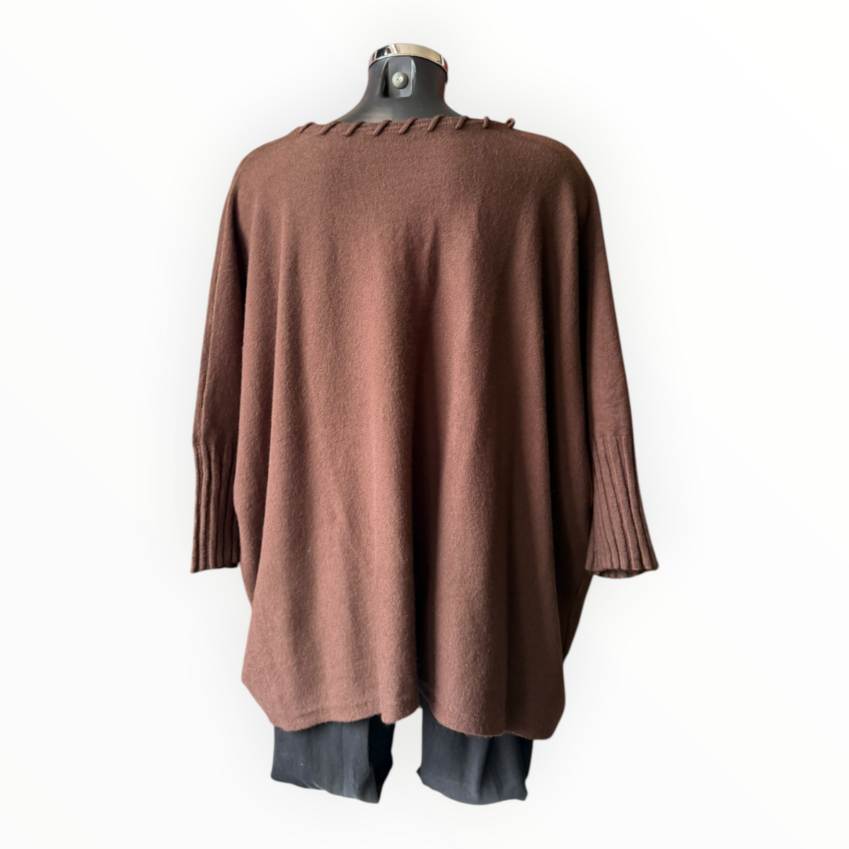 Melissa v neck relaxed fit jumper - Chocolate