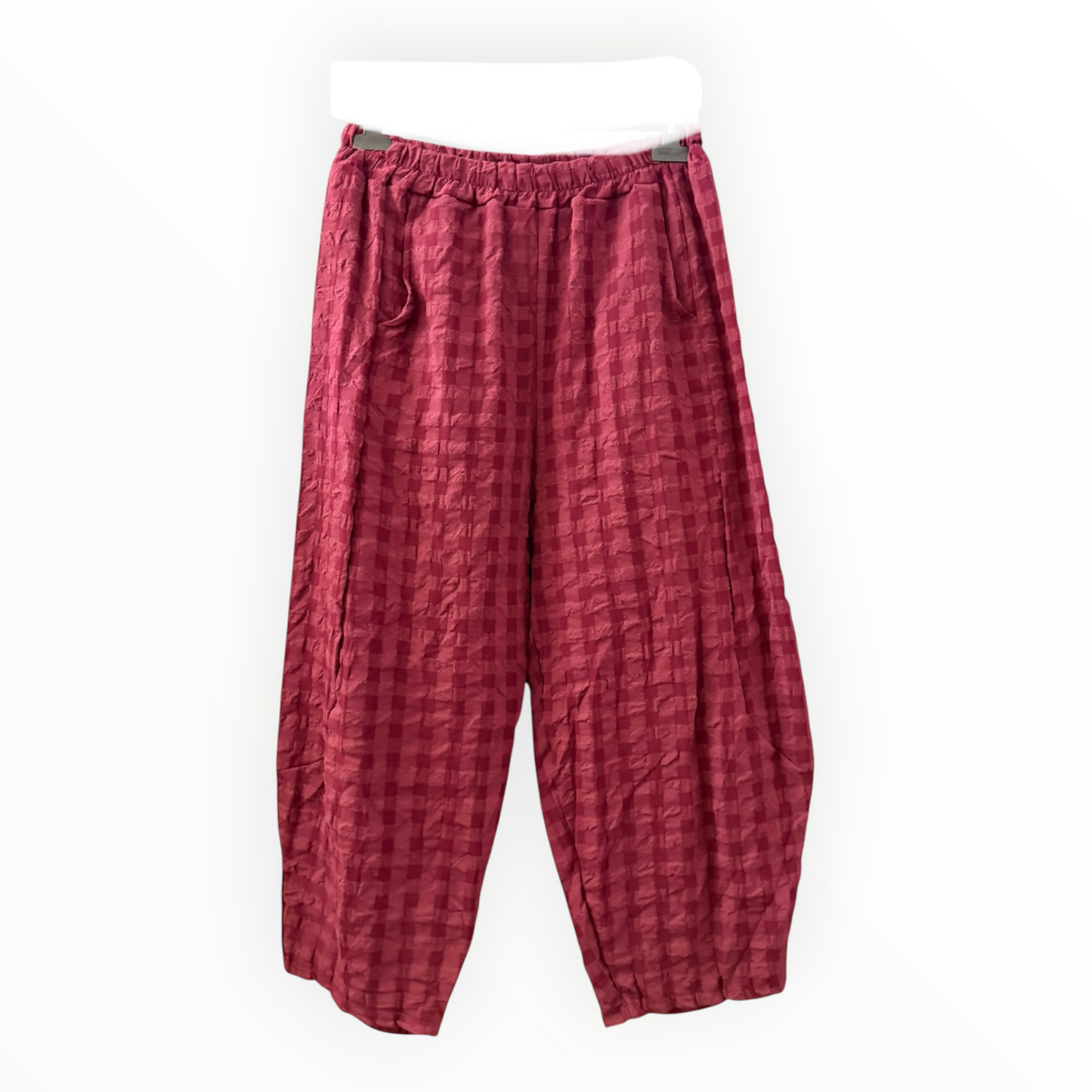 Eliza range checked Balloon trousers - Wine