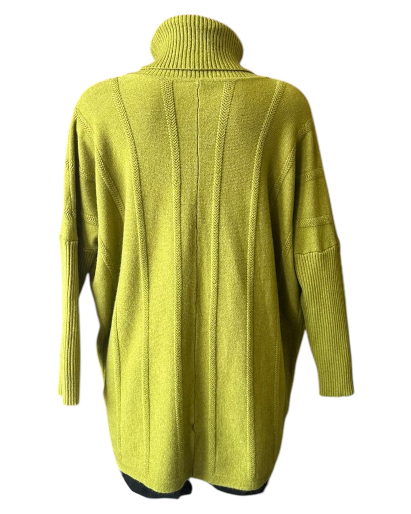 Kate chevron knit cowl neck - Lime