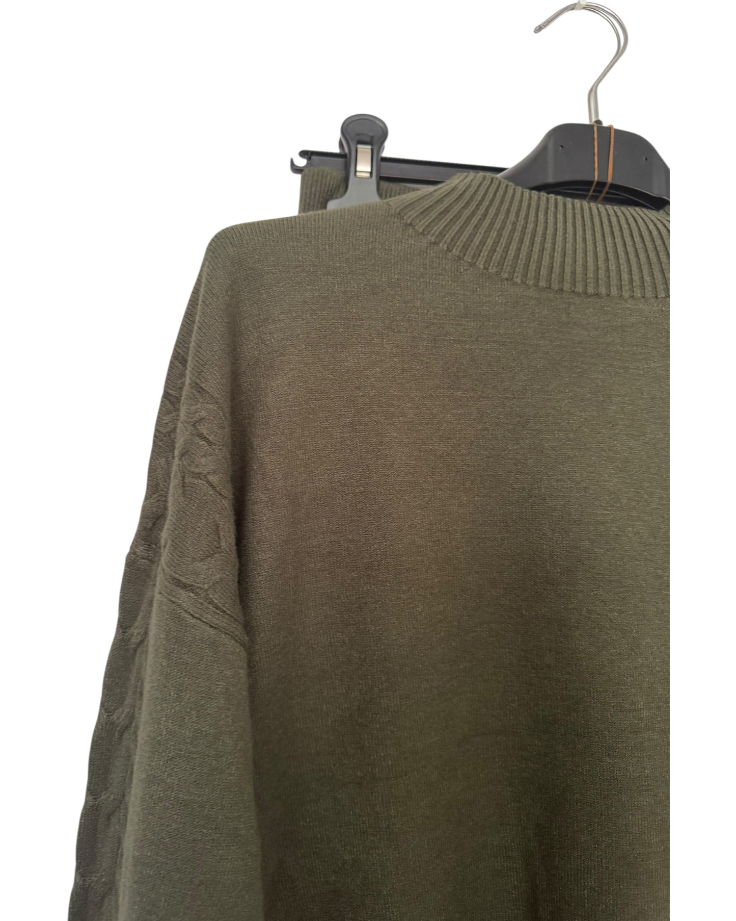 Amelia cable side coord trouser suit - Khaki