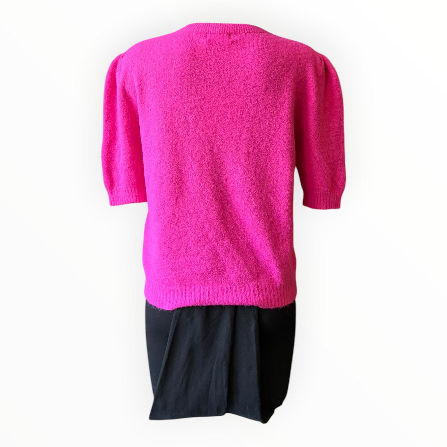 Laurie alpaca blend puff sleeve jumper - Fuschia