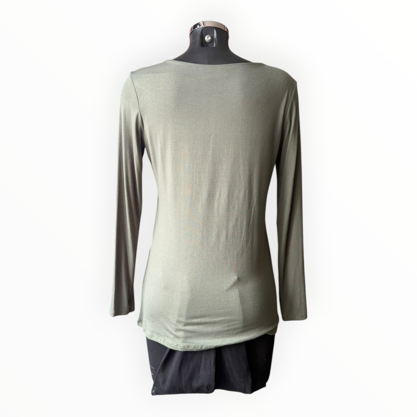 Sasha basic scoop neck top - Khaki