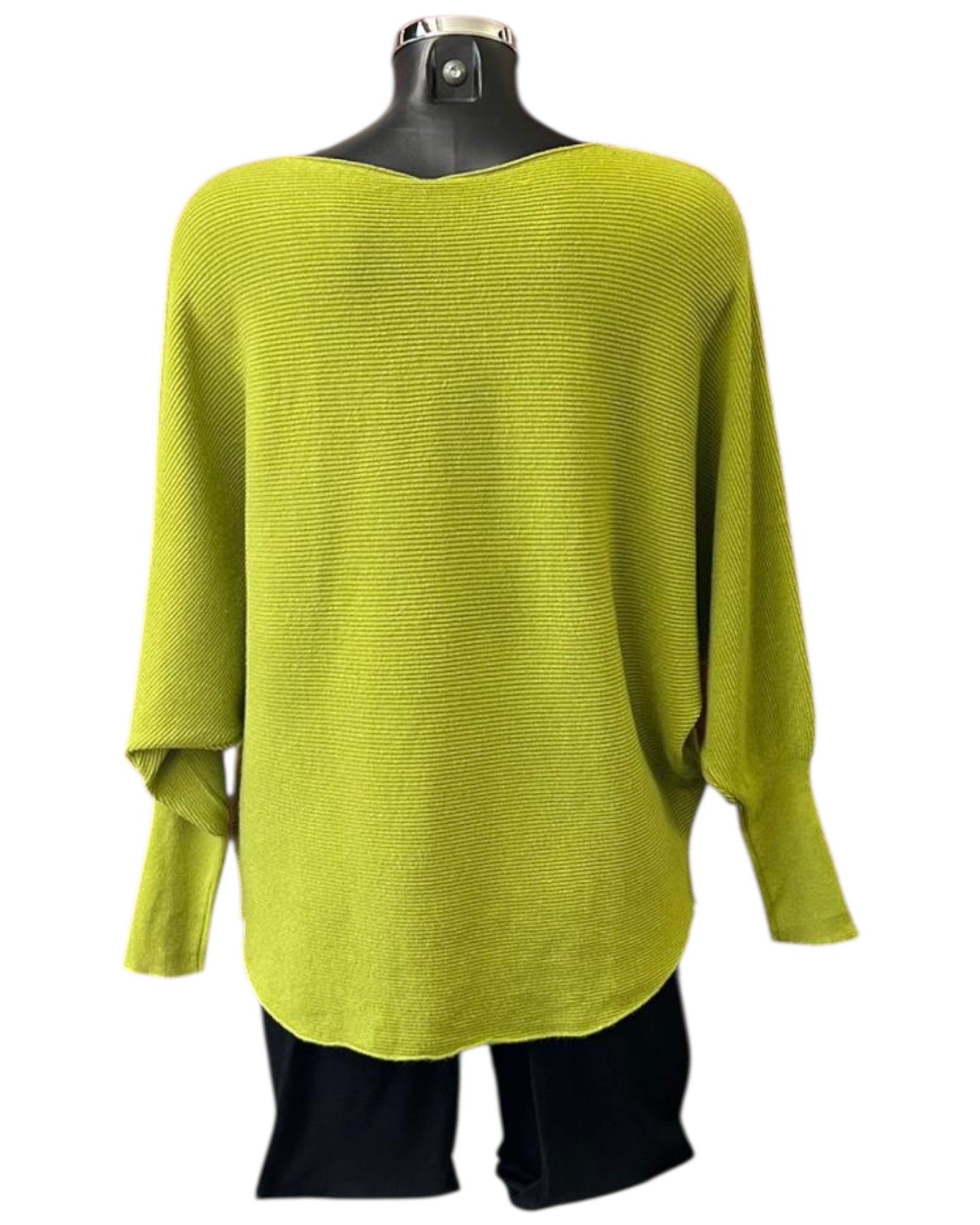 Pippa sparkle star batwing jumper - Lime