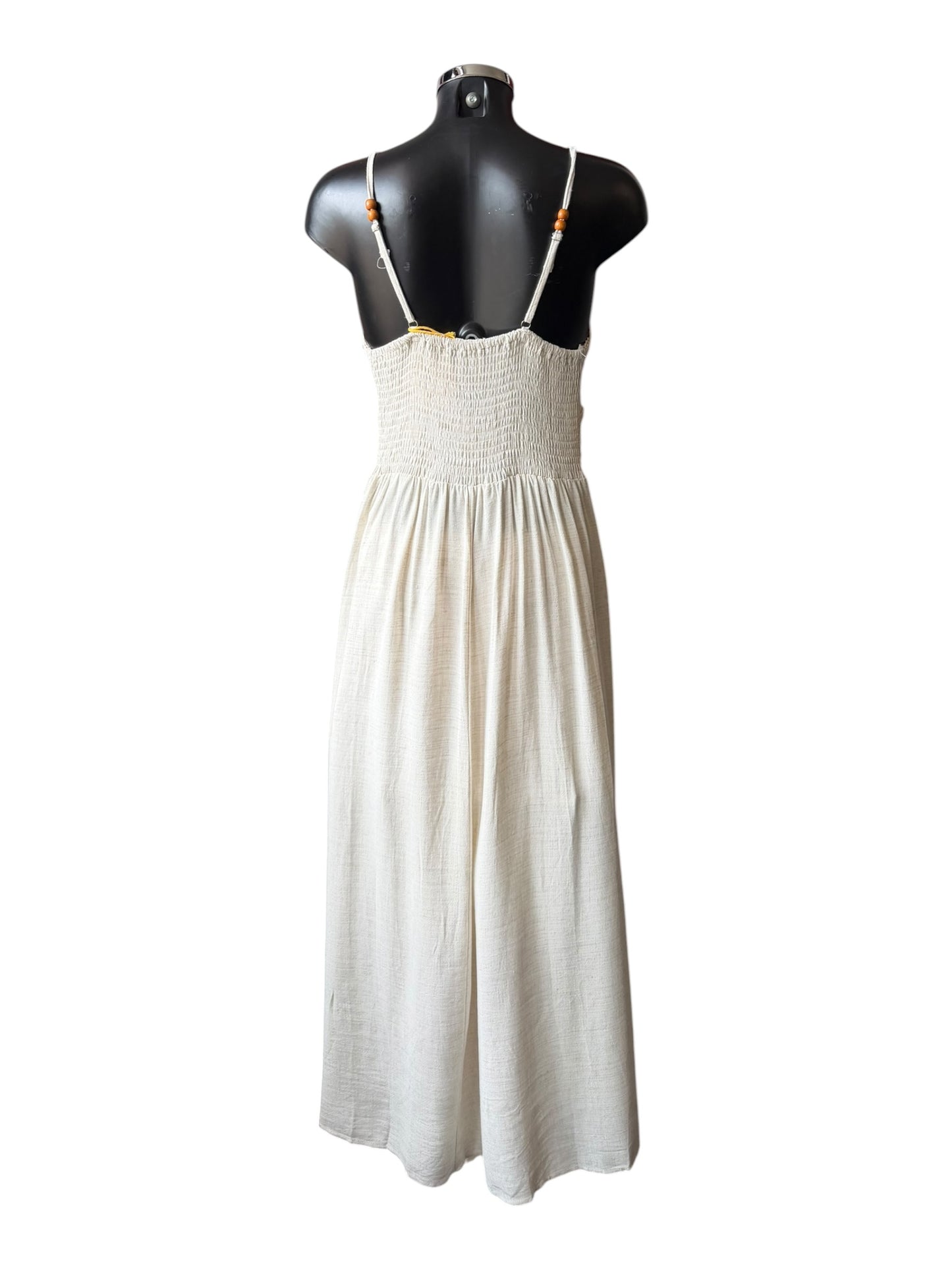 Pia linen blend maxi dress - Beige