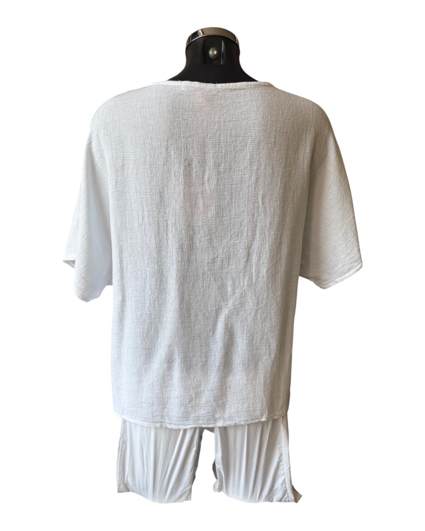 Casey range ruched front top - White