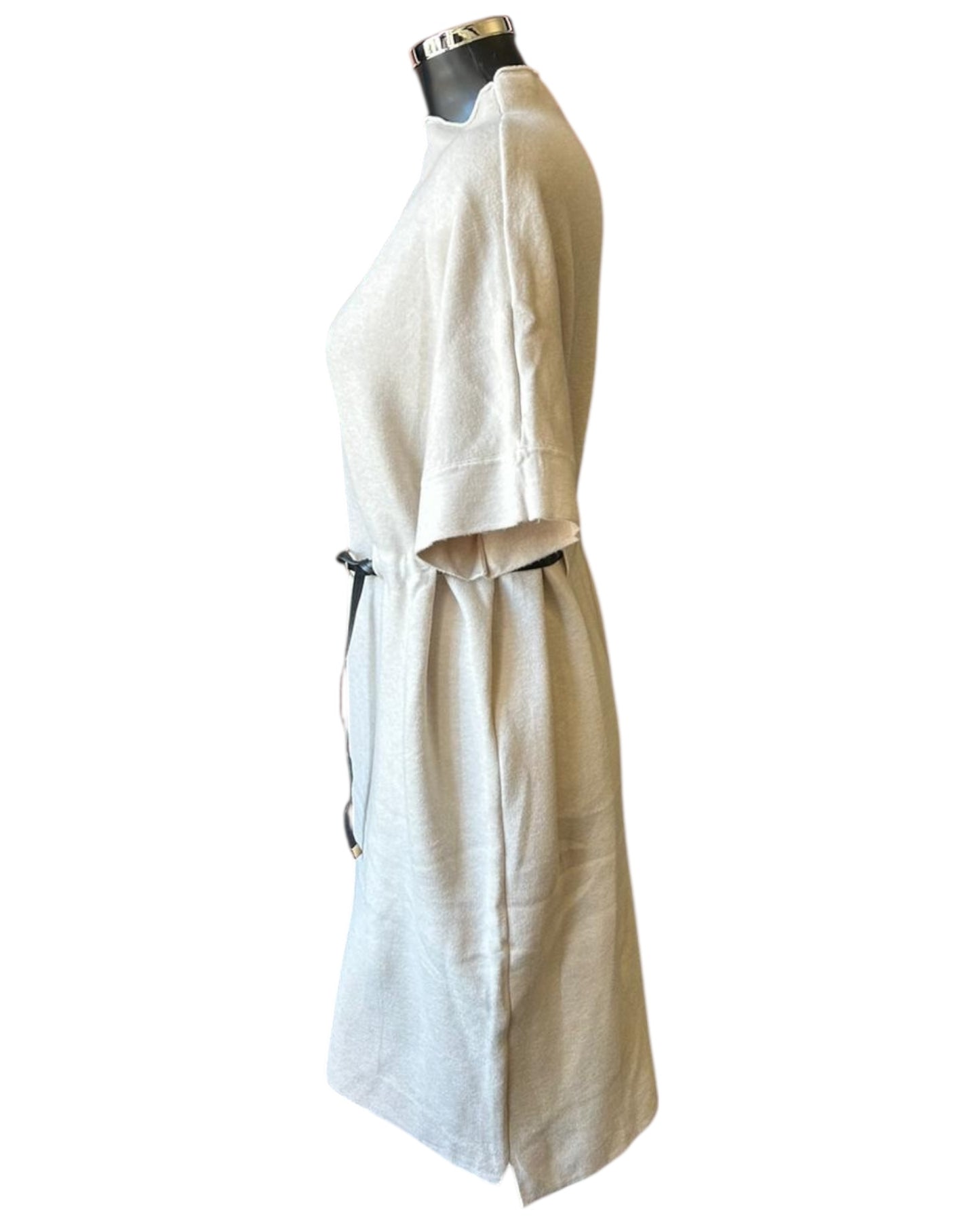 Thea knitted short belted dress - Beige