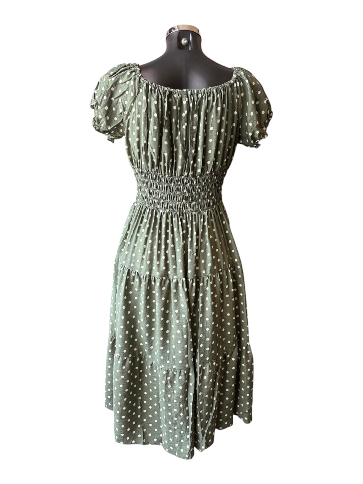 Molly Bardot midi tiered dress - Knaki Spot