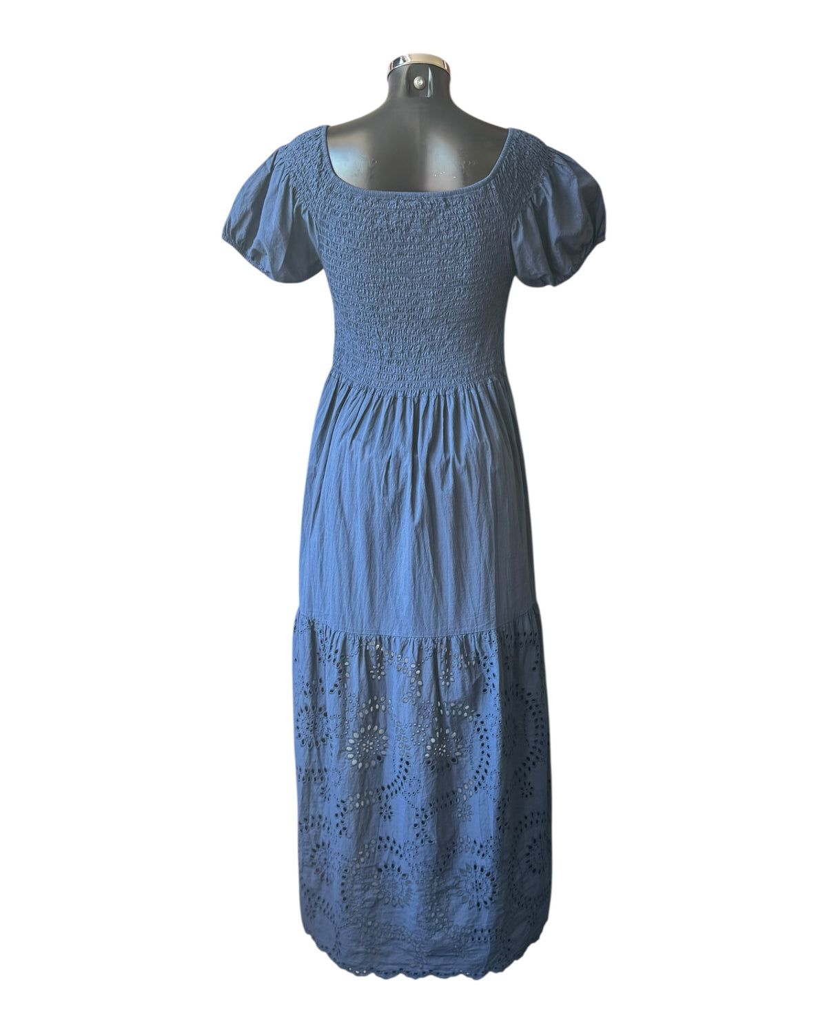 Dolly rouched top cutwork maxi dress - Navy