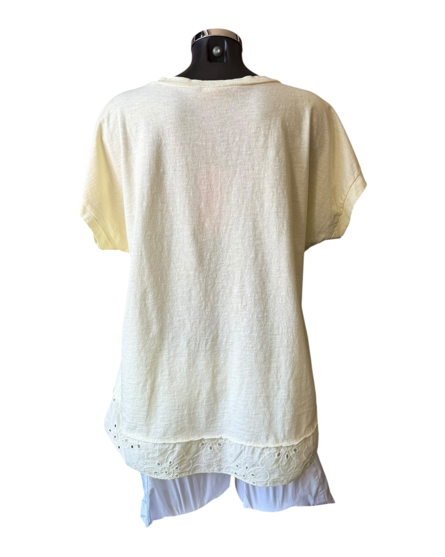 Olivia foil t-shirt heart - Lemon