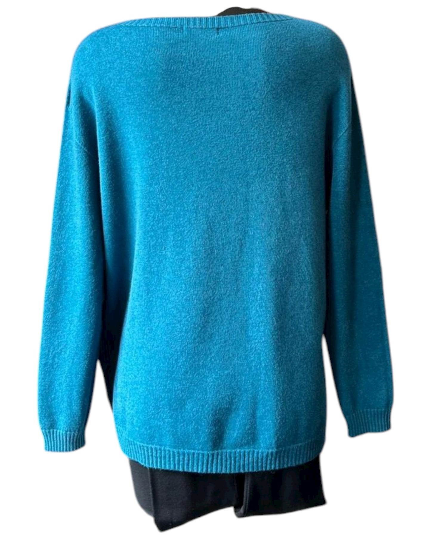Tabitha ribbed side pocket jumper - Teal