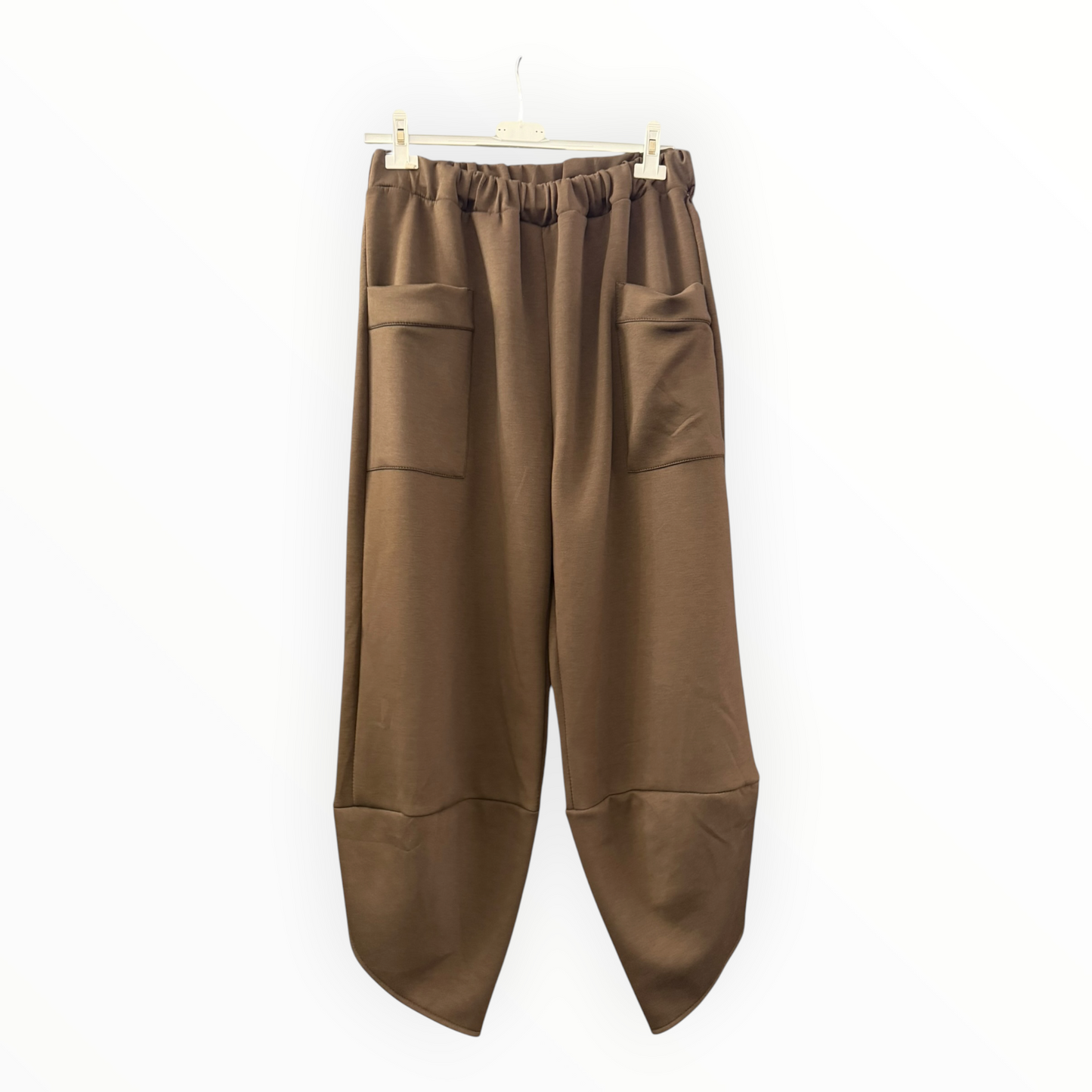 Ronnie barrel leg trousers - chocolate