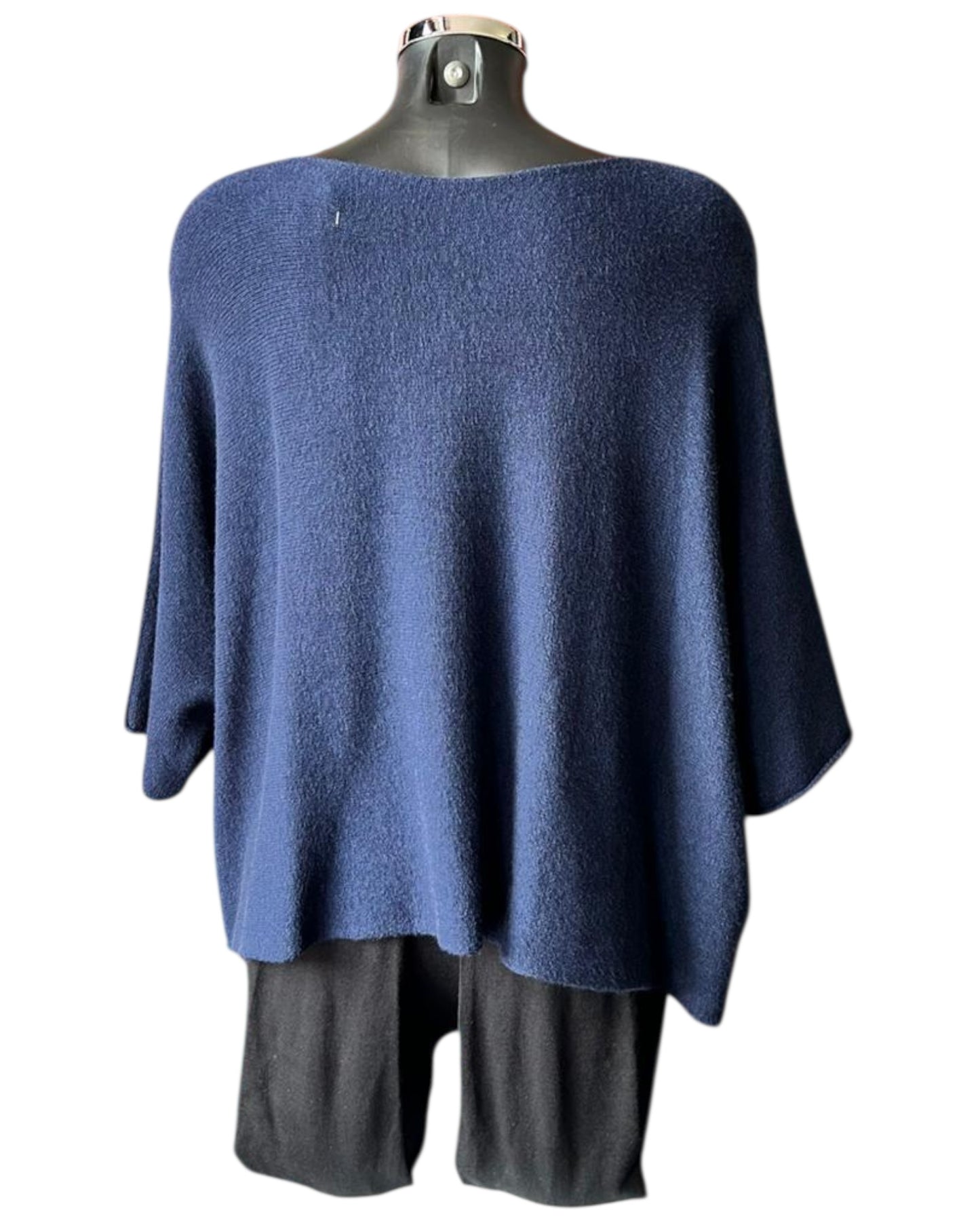 Abigail soft knit short boxy jumper - Navy